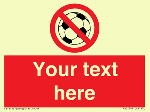 Custom No Ball Games Sign